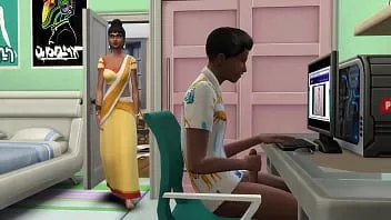 Riproduci La matrigna indiana sorprende il figliastro a masturbarsi davanti al computer mentre guarda video porno || video per adulti || film porno