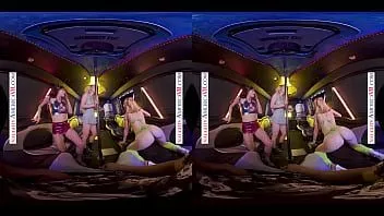 play 顽皮的美国——狂欢过后，超级可爱性感的黛西·斯通、莉莉·贝尔和米拉·泰勒，分享黛西男朋友的大鸡巴，继续狂欢